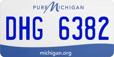 MI license plate DHG6382