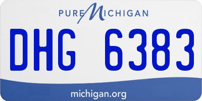 MI license plate DHG6383
