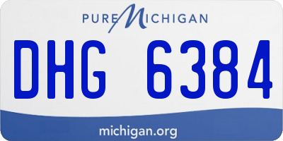 MI license plate DHG6384