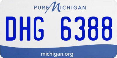 MI license plate DHG6388