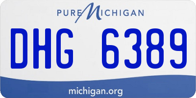 MI license plate DHG6389