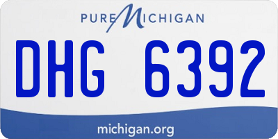 MI license plate DHG6392