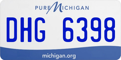 MI license plate DHG6398