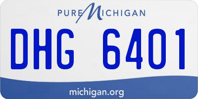 MI license plate DHG6401