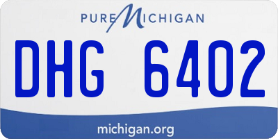 MI license plate DHG6402