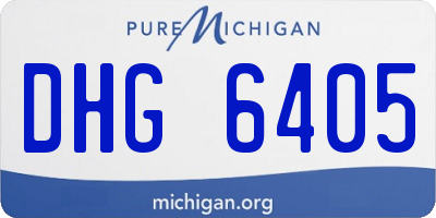 MI license plate DHG6405