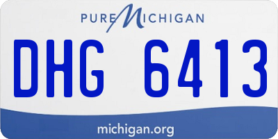MI license plate DHG6413