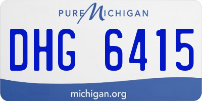 MI license plate DHG6415