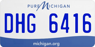 MI license plate DHG6416