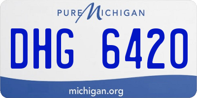 MI license plate DHG6420