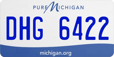 MI license plate DHG6422
