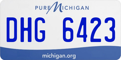 MI license plate DHG6423