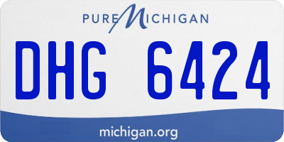 MI license plate DHG6424