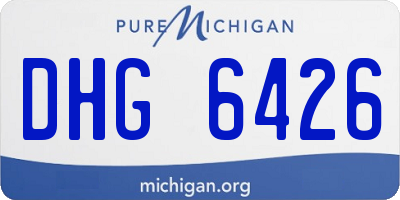 MI license plate DHG6426