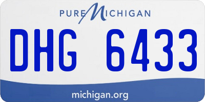MI license plate DHG6433