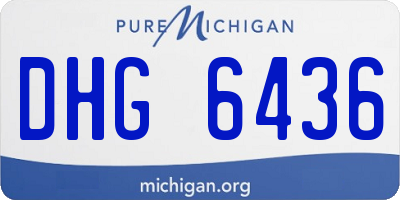 MI license plate DHG6436