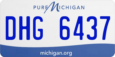 MI license plate DHG6437