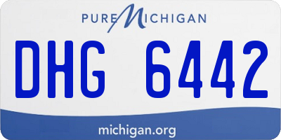 MI license plate DHG6442