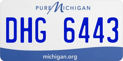 MI license plate DHG6443