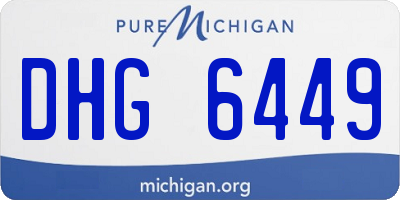 MI license plate DHG6449