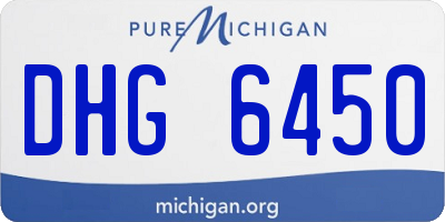 MI license plate DHG6450