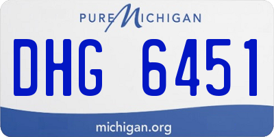 MI license plate DHG6451