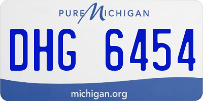 MI license plate DHG6454