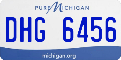 MI license plate DHG6456