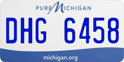 MI license plate DHG6458
