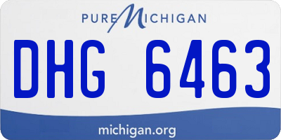 MI license plate DHG6463