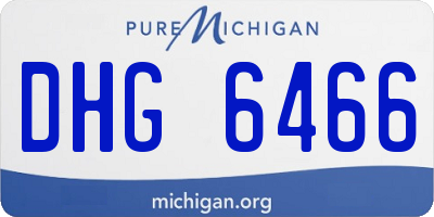 MI license plate DHG6466