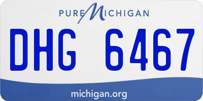 MI license plate DHG6467