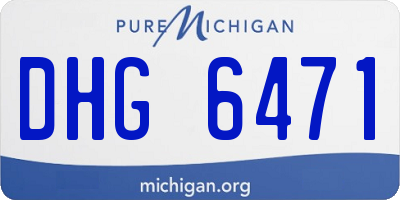 MI license plate DHG6471