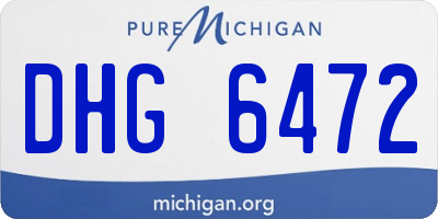MI license plate DHG6472