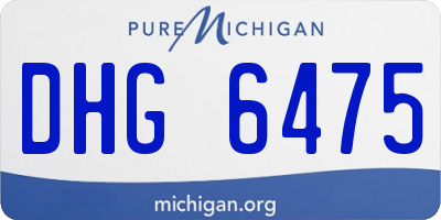 MI license plate DHG6475