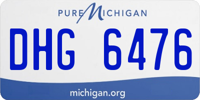 MI license plate DHG6476