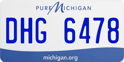 MI license plate DHG6478