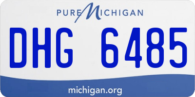 MI license plate DHG6485