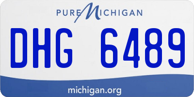 MI license plate DHG6489