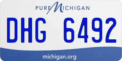 MI license plate DHG6492