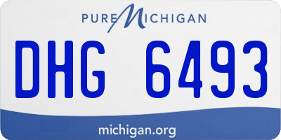 MI license plate DHG6493