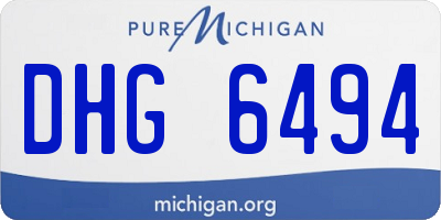 MI license plate DHG6494