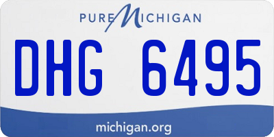 MI license plate DHG6495