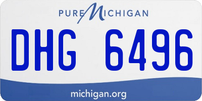 MI license plate DHG6496