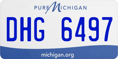 MI license plate DHG6497