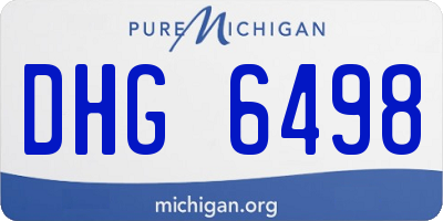 MI license plate DHG6498