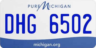 MI license plate DHG6502
