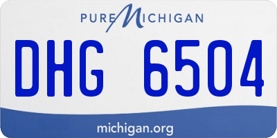 MI license plate DHG6504
