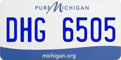 MI license plate DHG6505