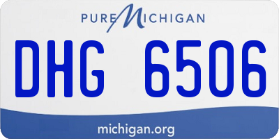MI license plate DHG6506